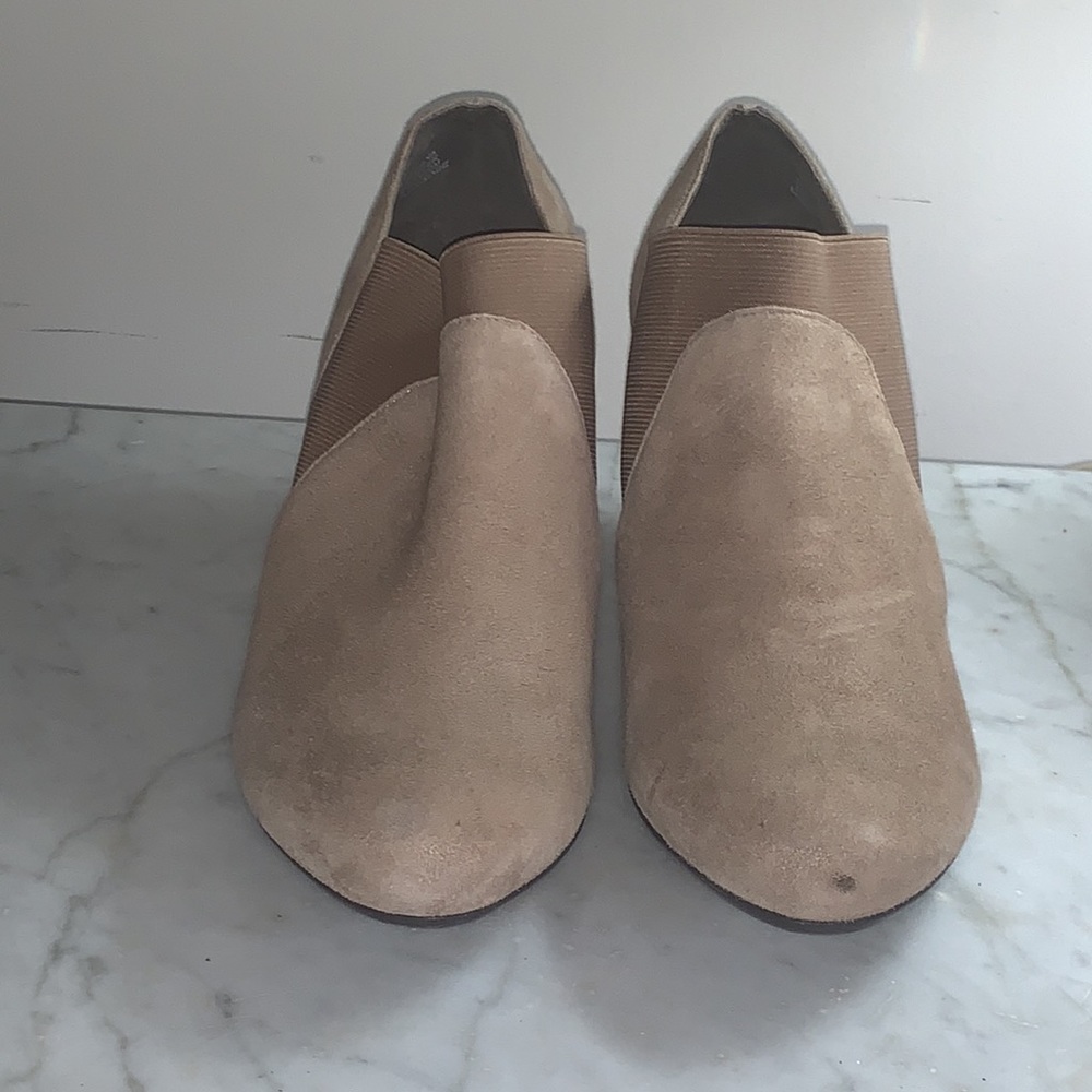 Vaneli heel tan 100% leather ankle boots sz 9 - Picture 3 of 7